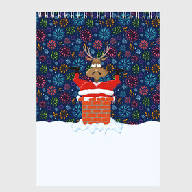 Скетчбук с принтом Санта в Трубе в Тюмени, 100% бумага
 | 48 листов, плотность листов — 100 г/м2, плотность картонной обложки — 250 г/м2. Листы скреплены сверху удобной пружинной спиралью | Тематика изображения на принте: christmas | merry christmas | дед мороз | ёлка | зима | мороз | новый год | подарок | праздник | рождество | с новым годом | санта клаус | снегурочка | снежинки