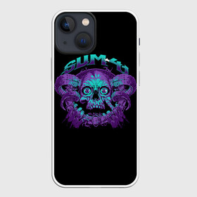 Чехол для iPhone 13 mini с принтом Sum 41 в Тюмени,  |  | Тематика изображения на принте: metall | music | punk | rock | sum 41 | альтернатива | метал | музло | музыка | панк | рок | сам 41