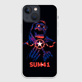 Чехол для iPhone 13 mini с принтом Sum 41 в Тюмени,  |  | Тематика изображения на принте: metall | music | punk | rock | sum 41 | альтернатива | метал | музло | музыка | панк | рок | сам 41