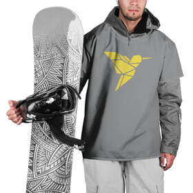 Накидка на куртку 3D с принтом Колибри pantone 2021 в Тюмени, 100% полиэстер |  | Тематика изображения на принте: illuminating | pantone | ultimate grey | колибри | птицы