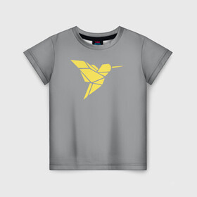 Детская футболка 3D с принтом Колибри pantone 2021 в Тюмени, 100% гипоаллергенный полиэфир | прямой крой, круглый вырез горловины, длина до линии бедер, чуть спущенное плечо, ткань немного тянется | illuminating | pantone | ultimate grey | колибри | птицы