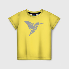Детская футболка 3D с принтом Колибри pantone 2021 в Тюмени, 100% гипоаллергенный полиэфир | прямой крой, круглый вырез горловины, длина до линии бедер, чуть спущенное плечо, ткань немного тянется | illuminating | pantone | ultimate grey | колибри | птицы