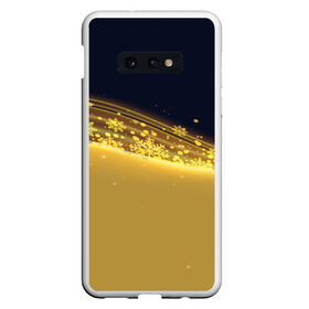 Чехол для Samsung S10E с принтом Золотые снежинки в Тюмени, Силикон | Область печати: задняя сторона чехла, без боковых панелей | 