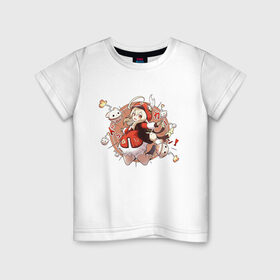 Детская футболка хлопок с принтом GENSHIN IMPACT в Тюмени, 100% хлопок | круглый вырез горловины, полуприлегающий силуэт, длина до линии бедер | game | genshin impact | genshin impact 2020 | аниме. | геншин импакт | геншин импакт карта | игра