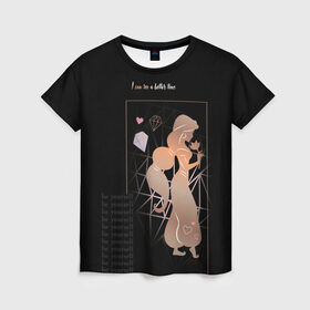 Женская футболка 3D с принтом Be yourself в Тюмени, 100% полиэфир ( синтетическое хлопкоподобное полотно) | прямой крой, круглый вырез горловины, длина до линии бедер | disney princess | jasmine | vdkotan | жасмин
