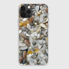 Чехол для iPhone 12 Pro Max с принтом желто-серый каменный узор в Тюмени, Силикон |  | Тематика изображения на принте: abstraction | pebbles | stones | texture | абстракция | галька | камни | мазки | текстура