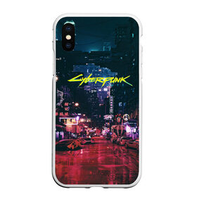 Чехол для iPhone XS Max матовый с принтом Cyberpunk 2077 в Тюмени, Силикон | Область печати: задняя сторона чехла, без боковых панелей | Тематика изображения на принте: 2020 | cyberpunk 2077 | игры | киберпанк | тренды