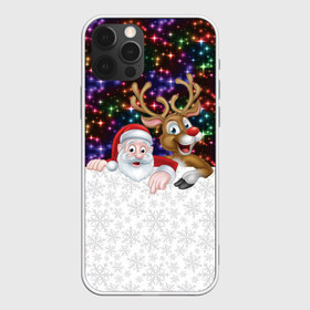 Чехол для iPhone 12 Pro Max с принтом Новый Год в Тюмени, Силикон |  | christmas | merry christmas | дед мороз | ёлка | зима | мороз | новогодний олень | новый год | подарок | праздник | рождество | с новым годом | санта клаус | снегурочка | снежинки