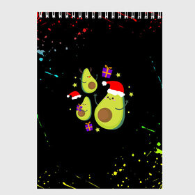 Скетчбук с принтом Новогодние Авокадо в Тюмени, 100% бумага
 | 48 листов, плотность листов — 100 г/м2, плотность картонной обложки — 250 г/м2. Листы скреплены сверху удобной пружинной спиралью | авокадо | веган | еда блогеров | мемы | минимализм | прикольные картинки | прикольные надписи | растение | смешное авокадо | фрукт