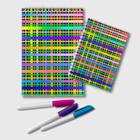 Блокнот с принтом Цветной беспредел в Тюмени, 100% бумага | 48 листов, плотность листов — 60 г/м2, плотность картонной обложки — 250 г/м2. Листы скреплены удобной пружинной спиралью. Цвет линий — светло-серый
 | Тематика изображения на принте: весна | градиент | краски | праздник | радостное настроение