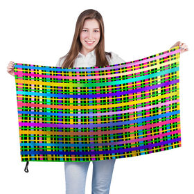 Флаг 3D с принтом Цветной беспредел в Тюмени, 100% полиэстер | плотность ткани — 95 г/м2, размер — 67 х 109 см. Принт наносится с одной стороны | весна | градиент | краски | праздник | радостное настроение