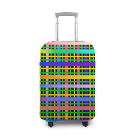 Чехол для чемодана 3D с принтом Цветной беспредел в Тюмени, 86% полиэфир, 14% спандекс | двустороннее нанесение принта, прорези для ручек и колес | весна | градиент | краски | праздник | радостное настроение