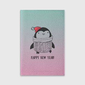 Обложка для паспорта матовая кожа с принтом Милый пингвин в Тюмени, натуральная матовая кожа | размер 19,3 х 13,7 см; прозрачные пластиковые крепления | Тематика изображения на принте: 2021 | 7 января | bull | newyear | santa | бык | быки | бычок | год быка | дед мороз | корова | новогодние каникулы | новогодние праздники | новый 2021 | новый год | новый год 2021 | рождество | сани | санта | санта клаус