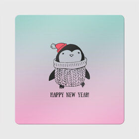 Магнит виниловый Квадрат с принтом Милый пингвин в Тюмени, полимерный материал с магнитным слоем | размер 9*9 см, закругленные углы | 2021 | 7 января | bull | newyear | santa | бык | быки | бычок | год быка | дед мороз | корова | новогодние каникулы | новогодние праздники | новый 2021 | новый год | новый год 2021 | рождество | сани | санта | санта клаус