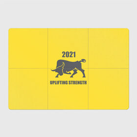 Магнитный плакат 3Х2 с принтом Цвет года 2021 в Тюмени, Полимерный материал с магнитным слоем | 6 деталей размером 9*9 см | bull | new year | pantone | power | symbol | бык | мощь | новый год | сила | символ | энергия