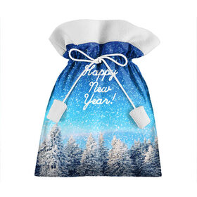 Подарочный 3D мешок с принтом Happy New Year в Тюмени, 100% полиэстер | Размер: 29*39 см | Тематика изображения на принте: 2020 | 2021 | happy | new year | быка | гирлянда | дед мороз | елка | зеленый | игрушка | клаус | конфеты | нг | новый год | носок | перчатка | подарок | полосы | рождество | с | санта | сладости | снег | снеговик