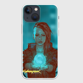 Чехол для iPhone 13 mini с принтом Cyberpunk 2077 V в Тюмени,  |  | ceberpunk | v | андроид | герой | главный | земля | киберпанк | киборг | персонаж | планета