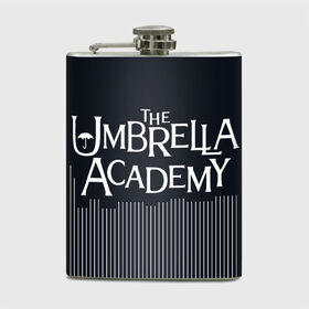 Фляга с принтом Umbrella Academy в Тюмени, металлический корпус | емкость 0,22 л, размер 125 х 94 мм. Виниловая наклейка запечатывается полностью | Тематика изображения на принте: 5 | academy umbrella | cha cha | diego | hazel | klaus | vanya | академия амбрелла | ваня харгривз | диего | пятый | харгривз | хейзел | хейзел и чача | чача