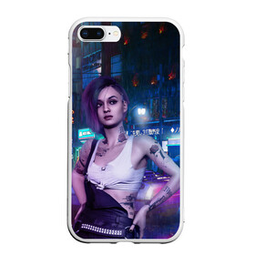 Чехол для iPhone 7Plus/8 Plus матовый с принтом Cyberpunk 2077 в Тюмени, Силикон | Область печати: задняя сторона чехла, без боковых панелей | 2077 | action | cyberpunk | cyberpunk 2077 | rpg | игра | киберпанк | найт сити | рпг