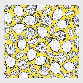 Магнитный плакат 3Х3 с принтом Illuminating Lemon в Тюмени, Полимерный материал с магнитным слоем | 9 деталей размером 9*9 см | 2021 | винтаж | лимоны | ретро | фрукты | цвет года