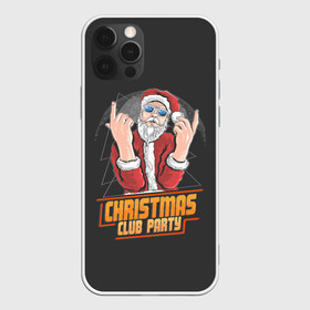 Чехол для iPhone 12 Pro Max с принтом Christmas Club Party в Тюмени, Силикон |  | Тематика изображения на принте: christmas | merry christmas | дед мороз | ёлка | зима | мороз | новый год | подарок | праздник | рождество | с новым годом | санта клаус | снегурочка | снежинки