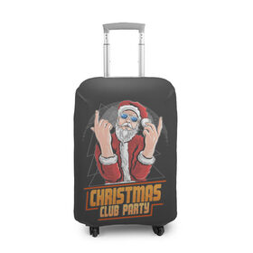 Чехол для чемодана 3D с принтом Christmas Club Party в Тюмени, 86% полиэфир, 14% спандекс | двустороннее нанесение принта, прорези для ручек и колес | christmas | merry christmas | дед мороз | ёлка | зима | мороз | новый год | подарок | праздник | рождество | с новым годом | санта клаус | снегурочка | снежинки