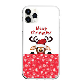 Чехол для iPhone 11 Pro Max матовый с принтом Merry Christmas в Тюмени, Силикон |  | christmas | merry christmas | santa claus | дед мороз | ёлка | новогодние олени | новый год | оленёнок бэмби | оленёнок рудольф | орнамент | с новым годом | санта клаус | свитер с оленями | снегурочка | снежинки | узоры