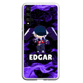 Чехол для Honor 20 с принтом BRAWL STARS EDGAR в Тюмени, Силикон | Область печати: задняя сторона чехла, без боковых панелей | 8 bit | 8 бит | brawl | brawl stars | crow | edgar | leon | stars | бравл | бравл старс | браво старс | едгар | игра | компьютерная | леон | огонь | онлайн | старс | эдгар