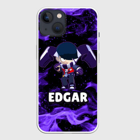 Чехол для iPhone 13 с принтом BRAWL STARS EDGAR в Тюмени,  |  | 8 bit | 8 бит | brawl | brawl stars | crow | edgar | leon | stars | бравл | бравл старс | браво старс | едгар | игра | компьютерная | леон | огонь | онлайн | старс | эдгар