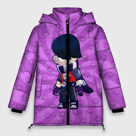 Женская зимняя куртка 3D с принтом BRAWL STARS EDGAR в Тюмени, верх — 100% полиэстер; подкладка — 100% полиэстер; утеплитель — 100% полиэстер | длина ниже бедра, силуэт Оверсайз. Есть воротник-стойка, отстегивающийся капюшон и ветрозащитная планка. 

Боковые карманы с листочкой на кнопках и внутренний карман на молнии | 8 bit | 8 бит | brawl | brawl stars | crow | edgar | leon | stars | бравл | бравл старс | браво старс | едгар | игра | компьютерная | леон | огонь | онлайн | старс | эдгар