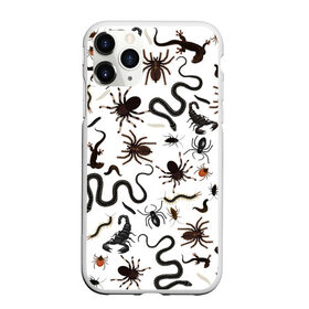Чехол для iPhone 11 Pro Max матовый с принтом Жуткие насекомые в Тюмени, Силикон |  | арт | белый | живность | животные | жук | жуткие насекомые | жуть | змея | клоп | набор насекомых | опарыш | паразит | паук | пиявка | рисунок | сколопендра | скорпион | таракан | фон | червь | ядовитый