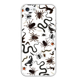 Чехол для iPhone 5/5S матовый с принтом Жуткие насекомые в Тюмени, Силикон | Область печати: задняя сторона чехла, без боковых панелей | арт | белый | живность | животные | жук | жуткие насекомые | жуть | змея | клоп | набор насекомых | опарыш | паразит | паук | пиявка | рисунок | сколопендра | скорпион | таракан | фон | червь | ядовитый