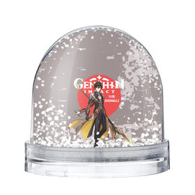 Снежный шар с принтом Genshin Impact - Zhongli в Тюмени, Пластик | Изображение внутри шара печатается на глянцевой фотобумаге с двух сторон | anime | game | genshin impact | rpg | zhongli | аниме | геншин импакт | игра | персонаж | рпг | чжун ли