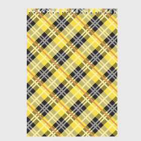 Скетчбук с принтом Ultimate Tartan в Тюмени, 100% бумага
 | 48 листов, плотность листов — 100 г/м2, плотность картонной обложки — 250 г/м2. Листы скреплены сверху удобной пружинной спиралью | 2021 | pantone | клетка | орнамент | тартан | узор | цвет года | шотландка