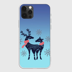 Чехол для iPhone 12 Pro Max с принтом пара оленей снежинки зима в Тюмени, Силикон |  | арт | градиент | зверь | зима | зимний | мультяшный | новый год | олененок | олень | орнамент | пара | праздник | рисунок | рога | рожки | символ | снежинки | узор
