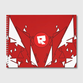 Альбом для рисования с принтом Roblox Роблокс в Тюмени, 100% бумага
 | матовая бумага, плотность 200 мг. | game | roblox | детский | знак | игра | красный | логотип | роблокс