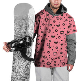 Накидка на куртку 3D с принтом Цветы в Тюмени, 100% полиэстер |  | Тематика изображения на принте: розовое | текстуры | узор цветы | цветочки | цветы