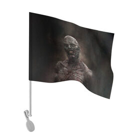 Флаг для автомобиля с принтом АДСКИЕ МУКИ в Тюмени, 100% полиэстер | Размер: 30*21 см | 666 | bloody | creep | death | demon | evil dead | film | halloween | hell | michael myers | ад | арт | демон | кровь | пытки | ужас | хоррор | хэллоуин | человек