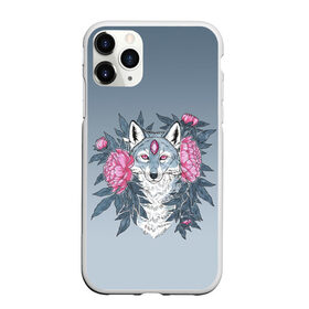Чехол для iPhone 11 Pro матовый с принтом Тотем волка и цветы в Тюмени, Силикон |  | арт | вектор | внутренний | волк | волчара | волченок | волчица | животные | звери | листья | пионы | природа | рисунок | тотем | третий глаз | цветы