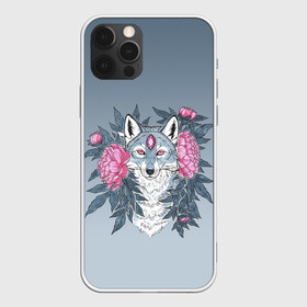 Чехол для iPhone 12 Pro Max с принтом Тотем волка и цветы в Тюмени, Силикон |  | арт | вектор | внутренний | волк | волчара | волченок | волчица | животные | звери | листья | пионы | природа | рисунок | тотем | третий глаз | цветы