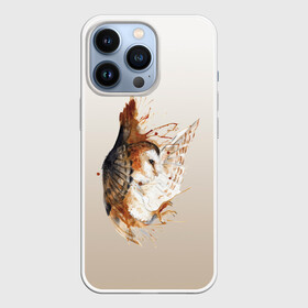 Чехол для iPhone 13 Pro с принтом летящая сова рисунок в Тюмени,  |  | акварель | акварельный | арт | брызги | градиент | животные | звери | краска | крылья | момент | полет | потеки | рисунок | скетч | сова | филин