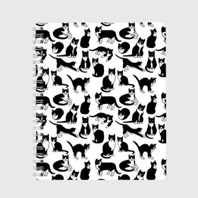 Тетрадь с принтом Котики Чёрно-белые в Тюмени, 100% бумага | 48 листов, плотность листов — 60 г/м2, плотность картонной обложки — 250 г/м2. Листы скреплены сбоку удобной пружинной спиралью. Уголки страниц и обложки скругленные. Цвет линий — светло-серый
 | Тематика изображения на принте: cat | cats | cosmos | kitten | mem | memes | rose | roses | глаза | глазки | киска | космос | кот | котёнок | котик | котики | котэ | котята | кошак | кошка | кошки | красивая | мем | мемчики | милая | прикольная | розы | светлая