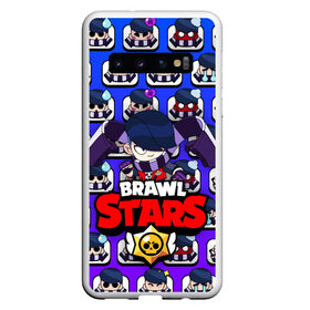 Чехол для Samsung Galaxy S10 с принтом BRAWL STARS EDGAR в Тюмени, Силикон | Область печати: задняя сторона чехла, без боковых панелей | 8 bit | brawl stars | crow | crow phoenix. | leon | leon shark | бравл старс | браво старс | ворон | игра бравл | леон | леон шарк | оборотень