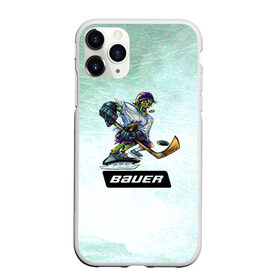 Чехол для iPhone 11 Pro Max матовый с принтом BAUER в Тюмени, Силикон |  | bauer | бауэр | зима | зомби | игра | клюшка | коньки | лёд | спортсмен | хоккеист | хоккей | шайба