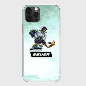 Чехол для iPhone 12 Pro Max с принтом BAUER в Тюмени, Силикон |  | Тематика изображения на принте: bauer | бауэр | зима | зомби | игра | клюшка | коньки | лёд | спортсмен | хоккеист | хоккей | шайба