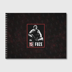Альбом для рисования с принтом Fuze в Тюмени, 100% бумага
 | матовая бумага, плотность 200 мг. | fuze | r6s | rainbow six siege | оперативник | персонаж | фьюз