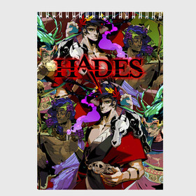 Скетчбук с принтом HADES в Тюмени, 100% бумага
 | 48 листов, плотность листов — 100 г/м2, плотность картонной обложки — 250 г/м2. Листы скреплены сверху удобной пружинной спиралью | aphrodite | artemis | athena | hade | hades | nyx. | poseidon | zagreus | zeus | афродита | загрей | зевс | игра hades | посейдон