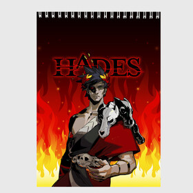 Скетчбук с принтом HADES ZAGREUS в Тюмени, 100% бумага
 | 48 листов, плотность листов — 100 г/м2, плотность картонной обложки — 250 г/м2. Листы скреплены сверху удобной пружинной спиралью | Тематика изображения на принте: aphrodite | artemis | athena | hade | hades | nyx. | poseidon | zagreus | zeus | афродита | загрей | зевс | игра hades | посейдон