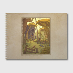 Альбом для рисования с принтом Солнечное болото в Тюмени, 100% бумага
 | матовая бумага, плотность 200 мг. | Тематика изображения на принте: 