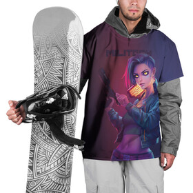 Накидка на куртку 3D с принтом Militech в Тюмени, 100% полиэстер |  | Тематика изображения на принте: cyberpunk 2077 | johnny silverhand | judy | moxes | panam | samurai | джуди | киберпанк 2077 | панам | шельмы